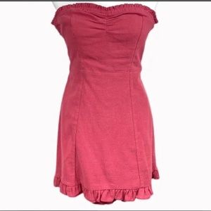 Free People Pink Mini Strapless Dress Size Extra (X) Small